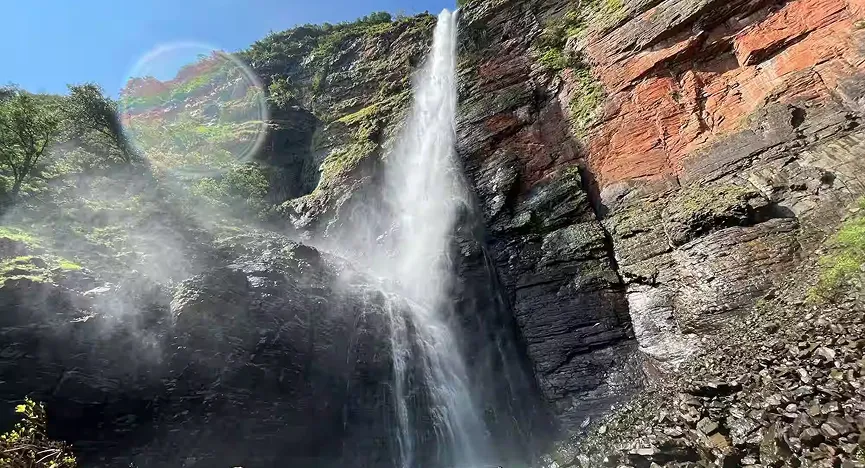 End of Vehicles Muthyam Dhaara Water Falls